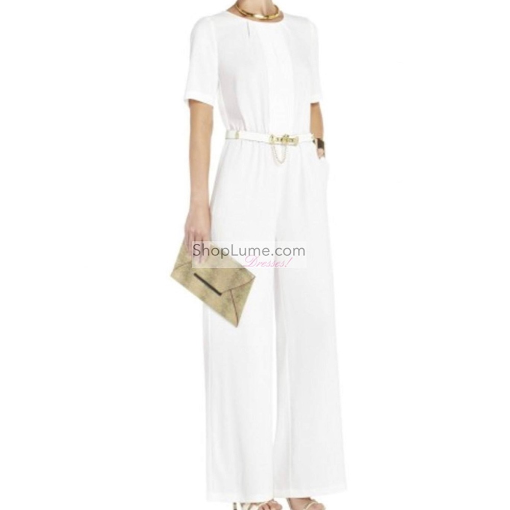 BCBG white jumpsuit